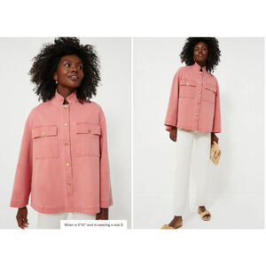 Tuckernuck x Nantucket Reds Stretch Twill Marant Shirt Jacket Womens XXL NEW